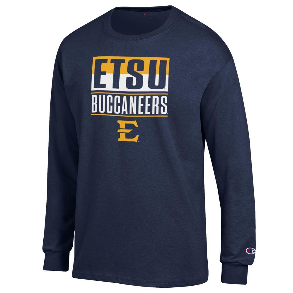 Bucs, ETSU Champion Split Stack Long Sleeve Tee