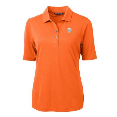 Tennessee Cutter & Buck Lady Vols Virtue Eco Pique Polo ORANGE_BURST