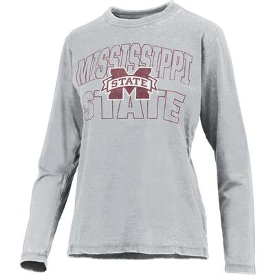 Mississippi State Pressbox Vintage Maxine Top GREY