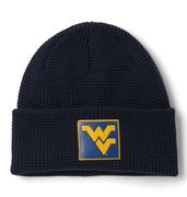  West Virginia Columbia Gridiron Waffle Knit Patch Beanie