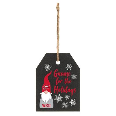 Western Kentucky Gnome for the Holidays Slate Ornament