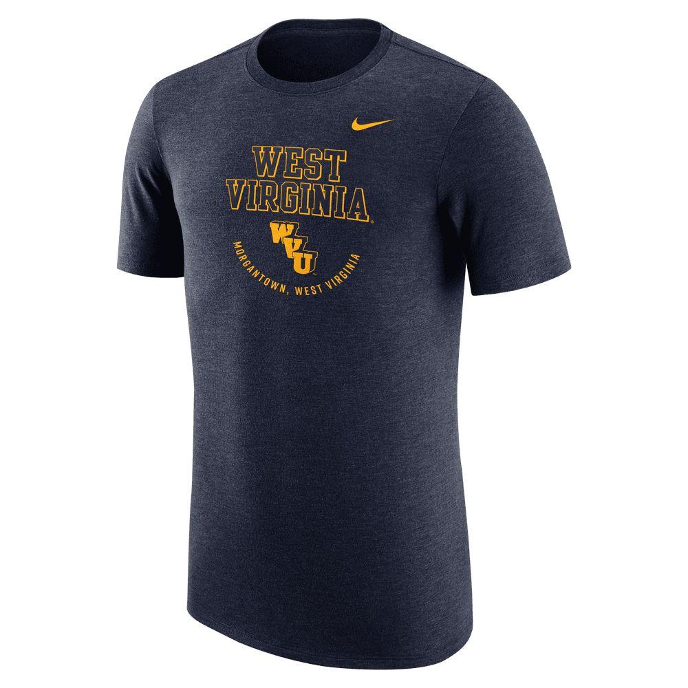 WVU | West Virginia Nike Men's Dri-Fit Triblend Tee | Alumni Hall