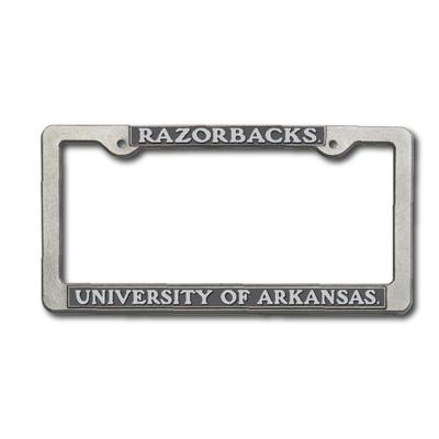 Arkansas Pewter License Plate Frame