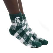  Michigan State Buffalo Check Fuzzy Socks