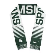  Michigan State Nike Local Verbiage Knit Fringe Scarf