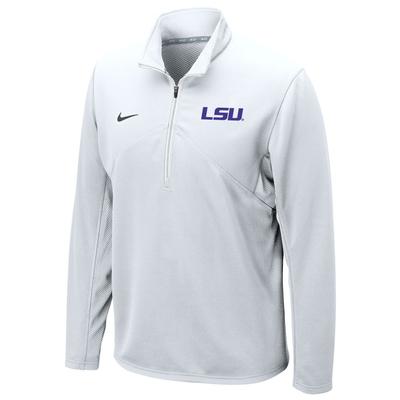 LSU Nike Training 1/4 Zip WHITE