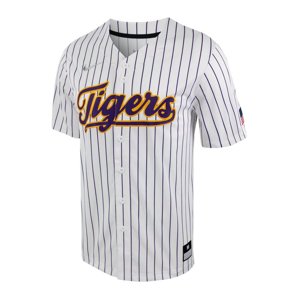 LSU | LSU Nike Replica Pinstripe Baseball Jersey | Alumni Hall