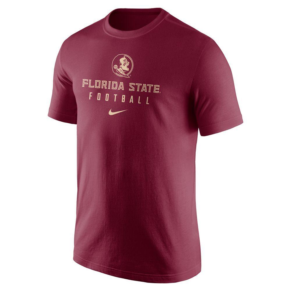 FSU | Florida State Nike Men's Dri-Fit Team Issue Football Tee | Alumni ...