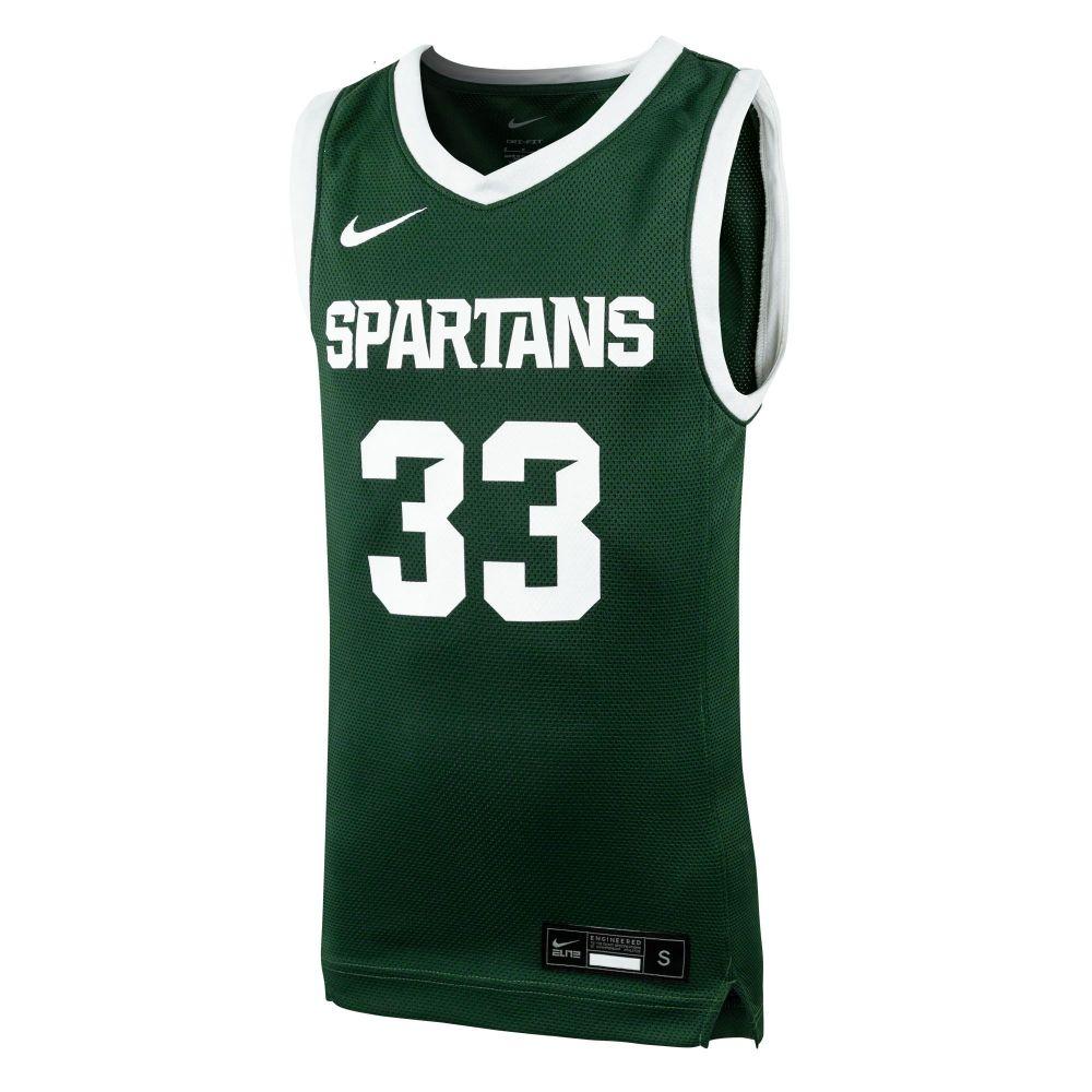 Spartans, Michigan State YOUTH Nike #33 Replica Basketball Jersey
