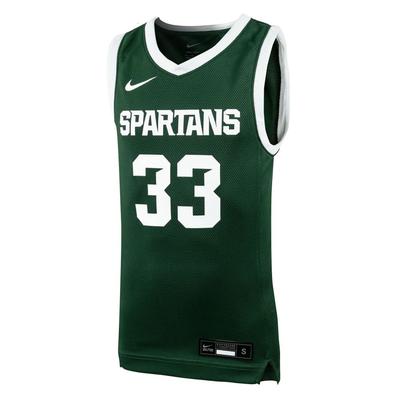 Michigan State YOUTH Nike #33 Replica Basketball Jersey