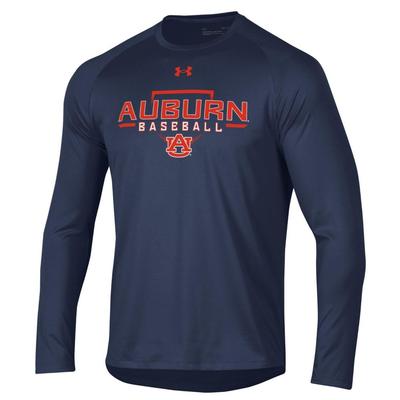 Auburn Under Armour Baseball Plate Long Sleeve Tech Tee