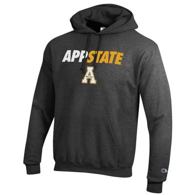 App State Champion Straight Stack Hoodie GRANITE_HTHR