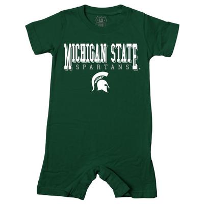 Michigan State Wes and Willy Infant Jersey Short Romper