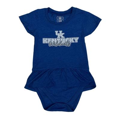 Kentucky Wes and Willy Infant Ruffle Sleeve Hopper with Skirt Onesie