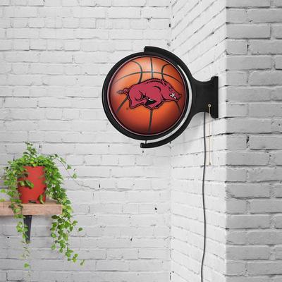 Arkansas Basketball Rotating Lighted Wall Sign