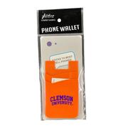  Clemson Dual Pocket Silicone Phone Wallet