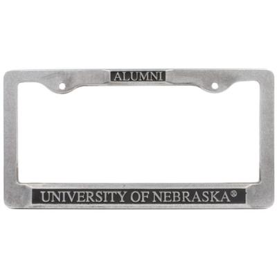 Nebraska Alumni Pewter License Plate Frame