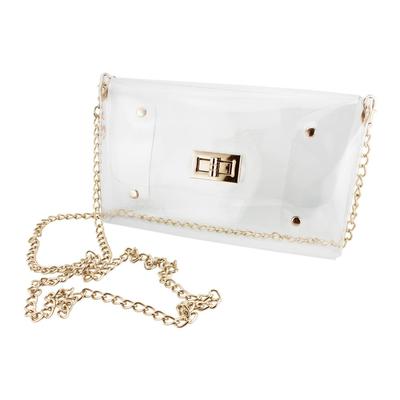Packed Party Clear Cooper Crossbody Bag - Gold