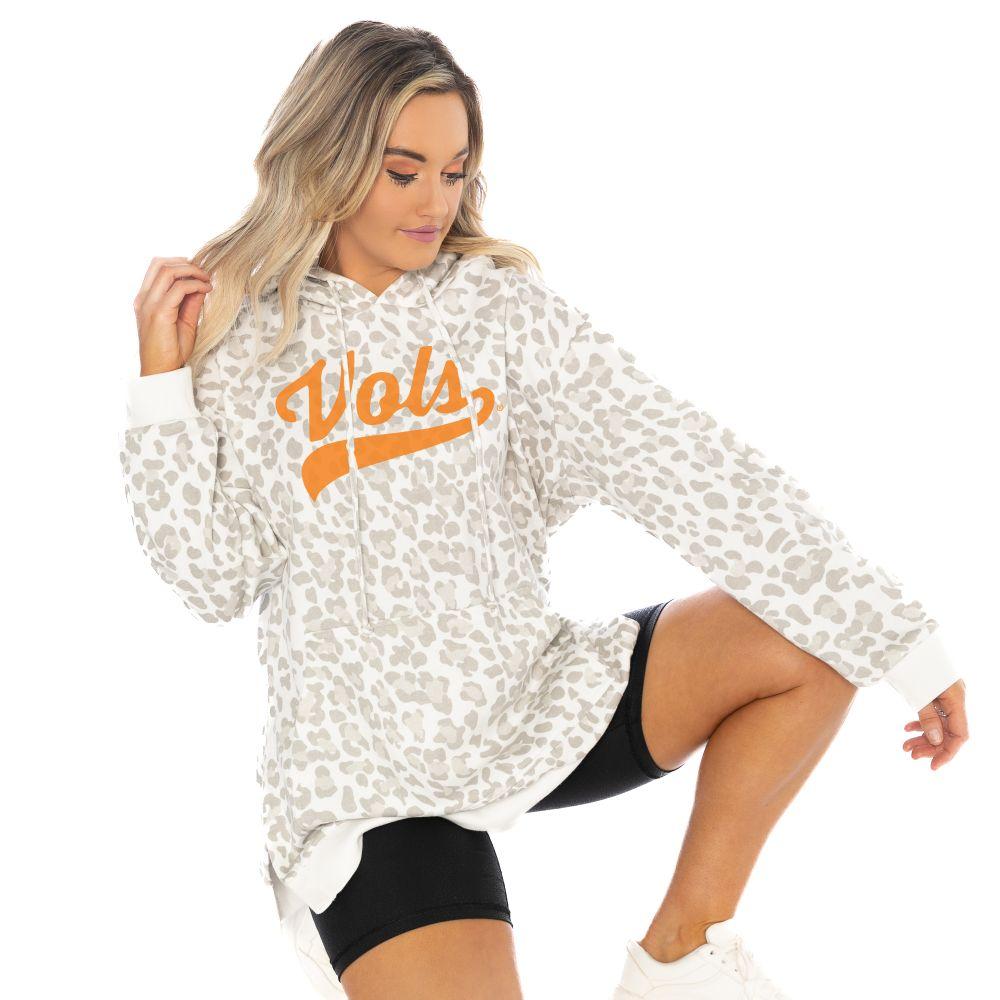 Vols Tennessee Gameday Couture Vols Script Leopard Print Hoodie