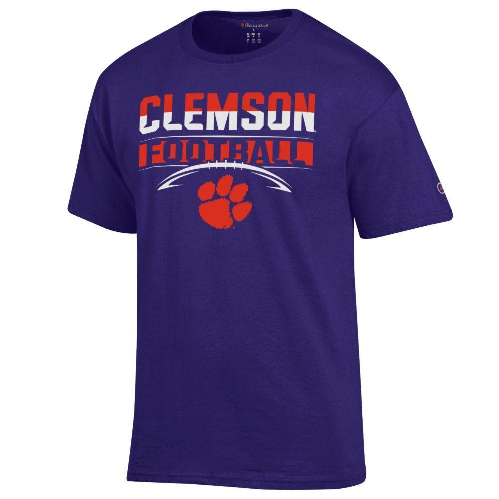 Clemson | Clemson Champion Split Color Over Football Tee | Alumni Hall