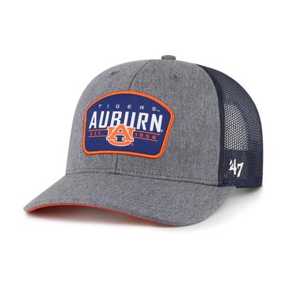 Auburn 47' Brand Slate Woven Label Trucker Hat
