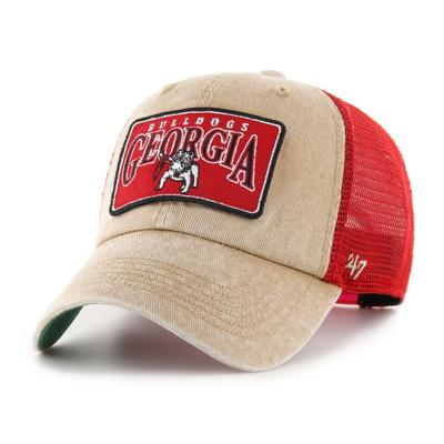 Georgia 47' Brand Vintage Dog with Flag Patch Dial Cleanup Trucker Hat