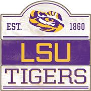  Lsu Est 1860 18 X 18 Planked Wood Sign