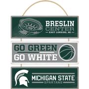  Michigan State 13 X 14 Linked Wood Sign