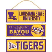  Lsu 13 X 14 Linked Wood Sign