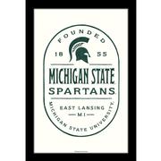  Michigan State 11 X 16 Framed Wood Sign