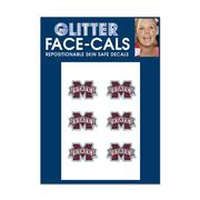  Mississippi State Glitter Face Tattoos 6 Pack