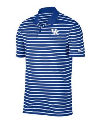 Kentucky Nike Golf Victory Stripe Polo ROYAL