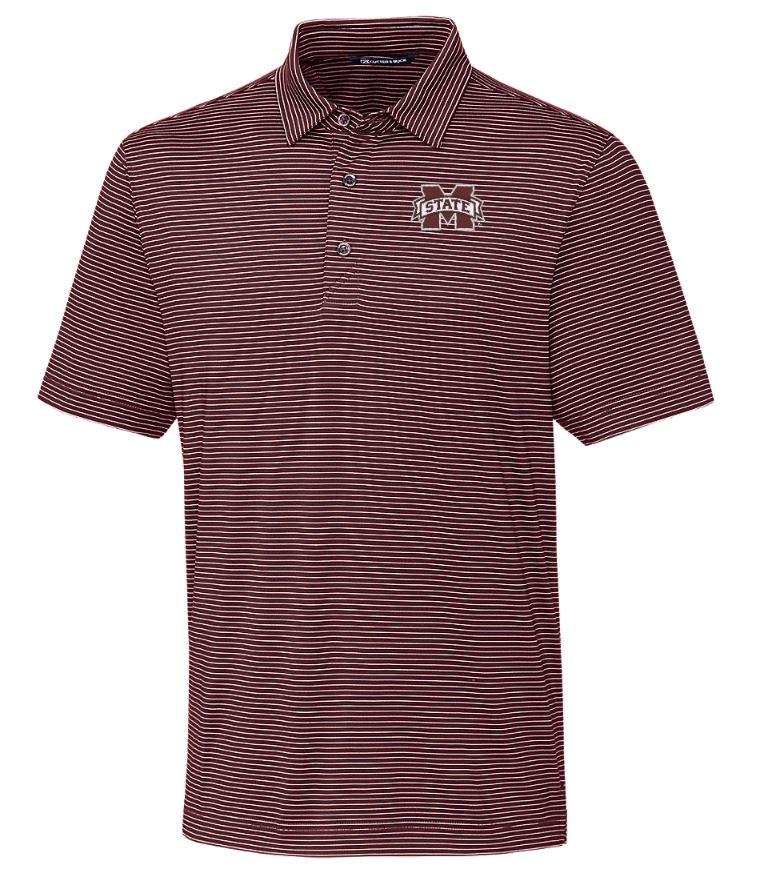 Bulldogs | Mississippi State Cutter & Buck Forge Pencil Stripe Polo ...