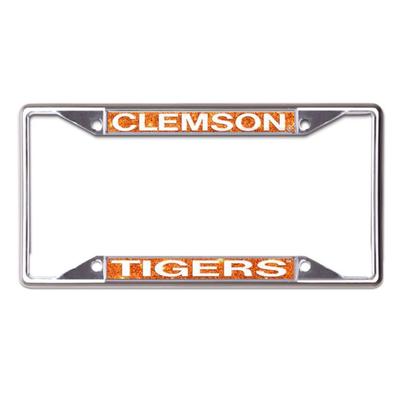 Clemson Glitter License Plate Frame