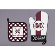  Mississippi State Magnolia Lane Oven Mitt And Pot Holder Set