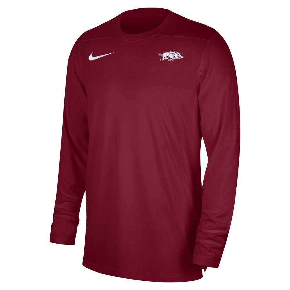 Razorbacks | Arkansas Nike Dri-Fit UV Coaches Long Sleeve Top | Alumni Hall