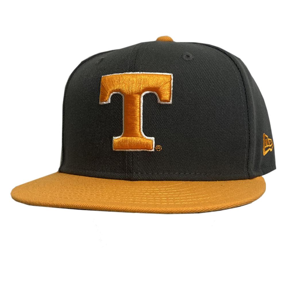 Tennessee New Era 5950 Power T Baseball with Vols on Back Fitted Hat - GRAPHITE/ORG