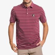  Florida State Southern Tide Desmond Stripe Performance Polo