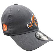  Auburn Tigers Atlanta Braves New Era 920 Adjustable Cap