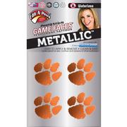  Clemson Metallic Waterless Face Tattoos