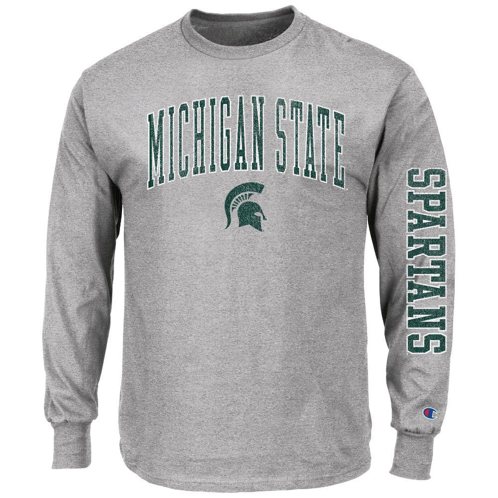 Spartans | Michigan State Big & Tall Champion Arch 2Hit Long Sleeve Tee ...