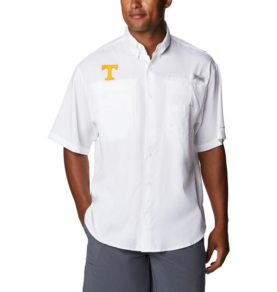 Tennessee Columbia Tamiami Short-Sleeve Shirt (White)