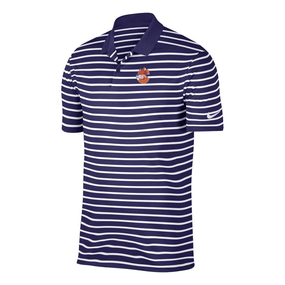 Clemson Clemson Vault Nike Golf Victory Stripe Polo Alumni Hall