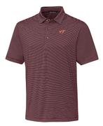  Virginia Tech Cutter & Buck Forge Pencil Stripe Polo