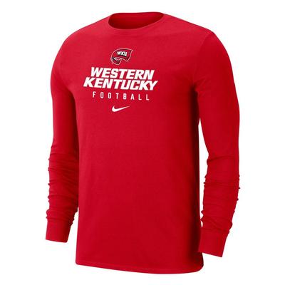 WKU, Western Kentucky Nike Men's Dri-Fit UV Coaches Long Sleeve Tee