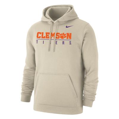 Men's Nike Orange Clemson Tigers Big Swoosh Club Pullover Hoodie