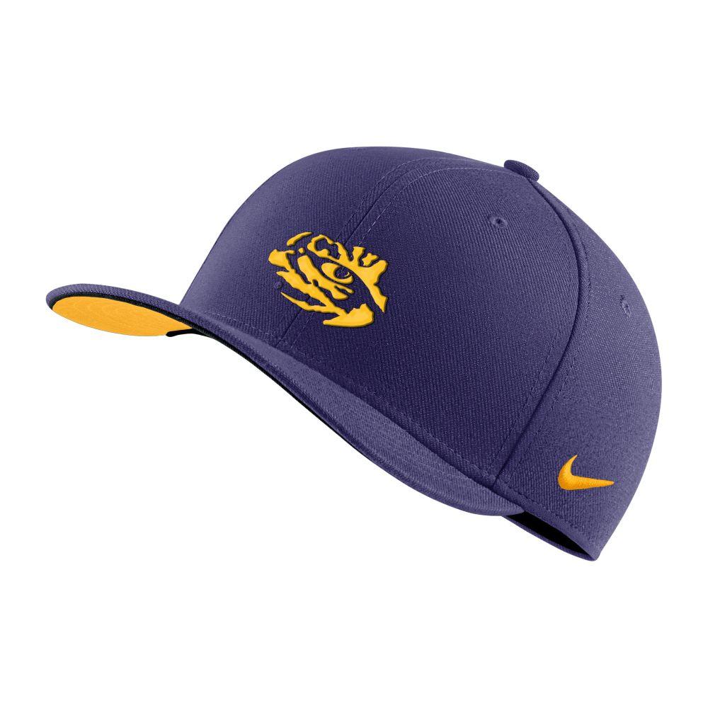 LSU | LSU Nike Swoosh Raised Logo Flex Fit Hat | Alumni Hall