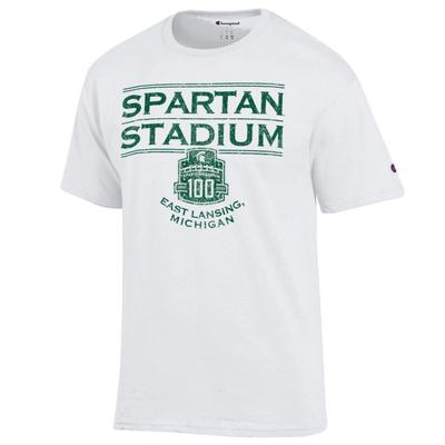Michigan State Champion 100 Years Spartan Stadium Stack Tee