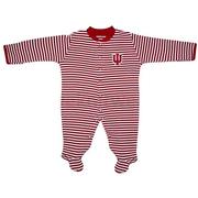  Indiana Infant Striped Footed Romper