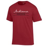  Indiana Champion   Women's Script Bar Soccer Tee